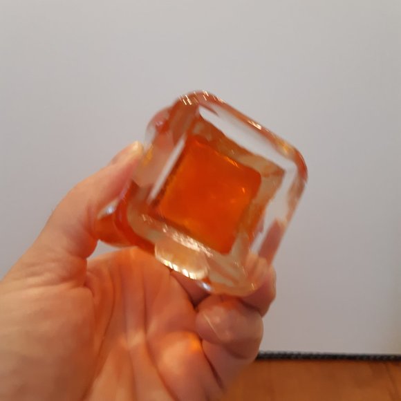 Vintage 4 Finger Orange Swung Vase - Beautiful! - Picture 13 of 13